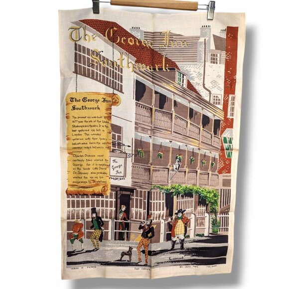 Vintage Pure The Grove Inn Southwark Made in Ireland Fast Colors Linen - Picture 1 of 4
